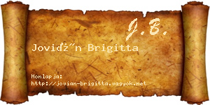 Jovián Brigitta névjegykártya